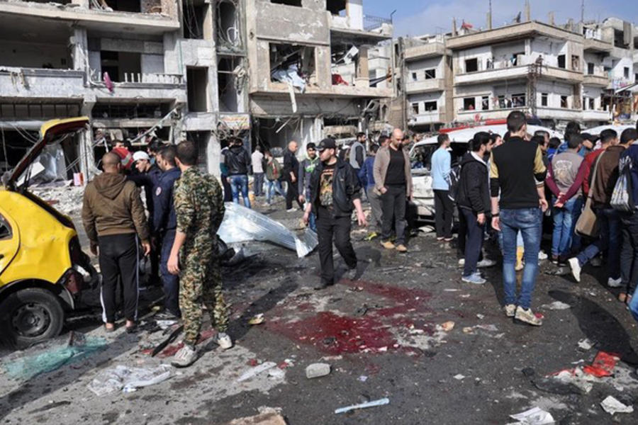 Atentado de los "rebeldes moderados" sobre Homs (2015).